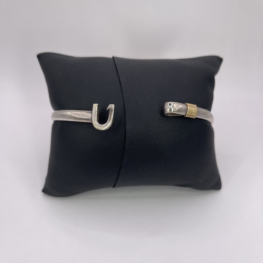 Two Tone Hooks Bangle - image 2